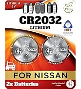 Key Fob Battery CR2032 for Nissan and for Infiniti (2 Pack) - Remote Key Fob Replacement for Niss...