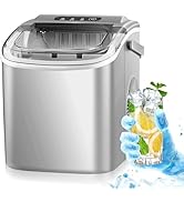 Electactic Ice Maker Countertop, Efficient Easy Carry Ice Machine, Self-Cleaning Ice Maker with I...