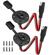 Electop SAE Connector Power Socket Sidewall Port, Weatherproof SAE Quick Connect Solar Panel Flus...