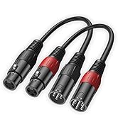 LanSenSu XLR Female 3 Pin to XLR Male 5 Pin,XLR Male 3 Pin to XLR Female 5 Pin Audio Cable, for M...