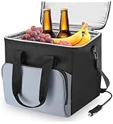 WODHMIEY 12V Car Cooler, 15L Portable Electric Cooler for Car Travel Camping, Soft Sided Thermoel...