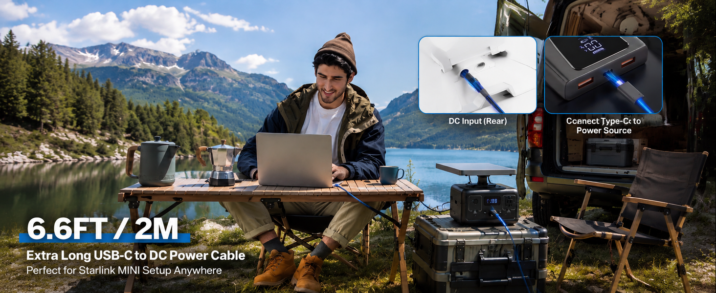 extra long usbc to dc power cable