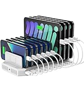 iPad Charging Station, Unitek 96W 10-Port USB Charging Dock Hub with Quick Charge 3.0, Charging S...