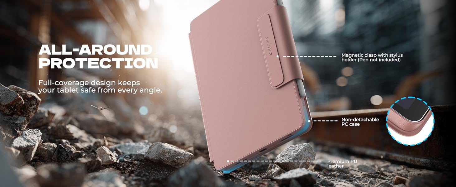 Dexnor for Samsung Galaxy Tab A9+ Plus Keyboard Case Ultra-light Magnetic Folio Keyboard Cover