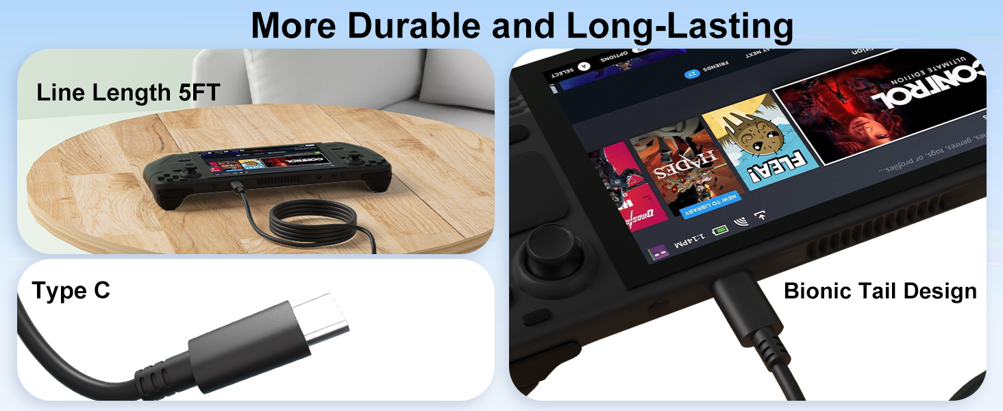 60W Fast Charger Compatible with Steam Deck