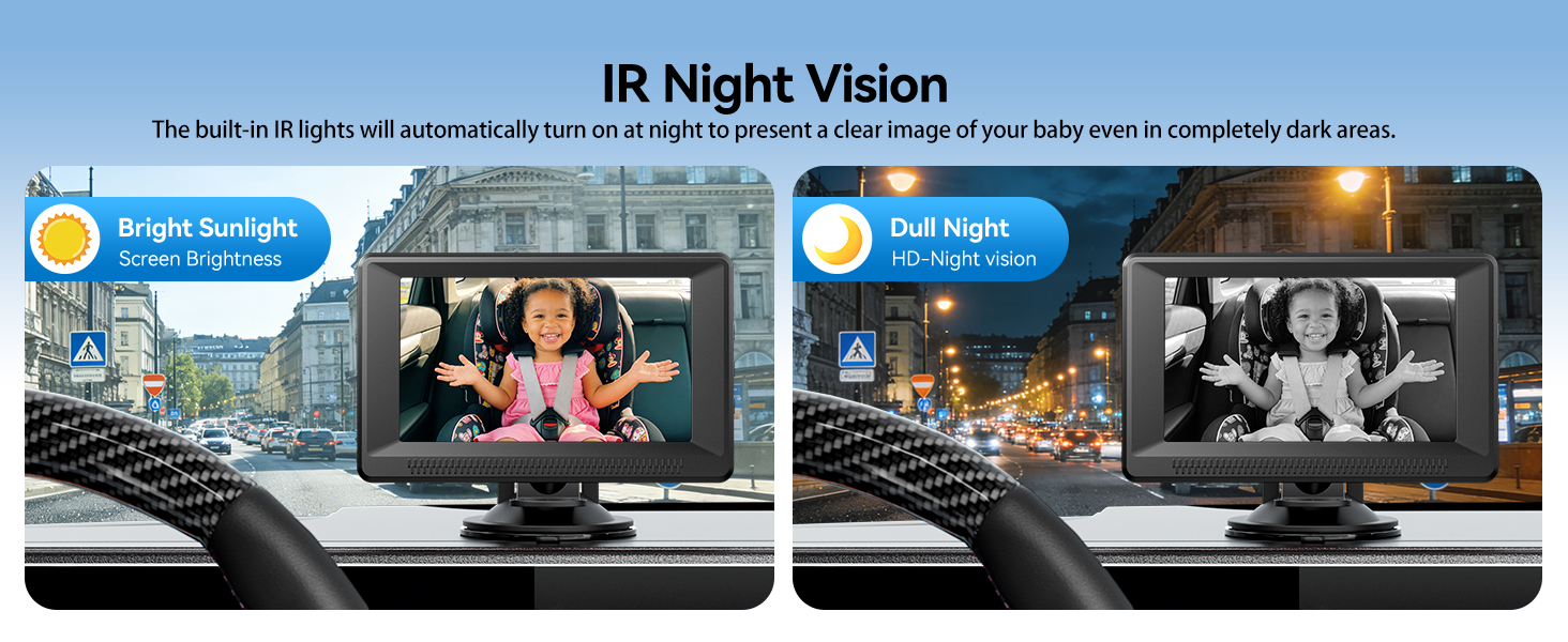 The built-in IR lights will automatically turn on at night to a clear image even in dark areas.