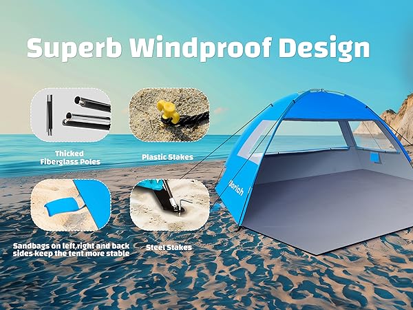 sun shade for beach half tent camping sun shelters tienda de playa refugio para el sol