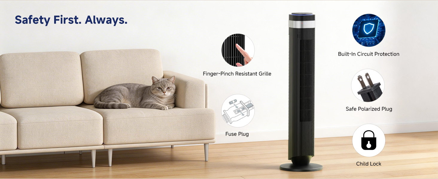 Tower Fan for Bedroom