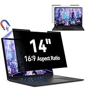 Magnetic 14 Inch Laptop Privacy Screen for 16:9 Computer Monitor, Removable Anti Glare Blue Light...