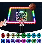 Green Bean LED Basketball Hoop Light Rim and Backboard, Remote Control Basketball Rim Light with ...