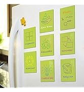 8 Pieces Green Dry Erase Sticky Notes 6x4in,Colored Reusable Whiteboard Stickers - Post Reminders...