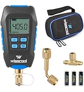 WISSCOOL Digital Micron Vacuum Gauge, Digital Pressure Tester Meter HVAC, LCD Display, Alarm Noti...