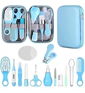 Baby Grooming Kit, Infant Safety Care Set with Hair Brush Comb Nail Clipper Nasal Aspirator,Baby ...