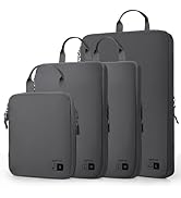 EPICKA Ultra-Lightweight Compression Packing Cubes - 4 Set Water Resistant Durable Travel Organiz...