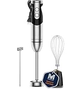 MegaWise Pro Titanium Reinforced 3-in-1 Immersion Hand Blender, Powerful Copper Motor with 80% Sh...