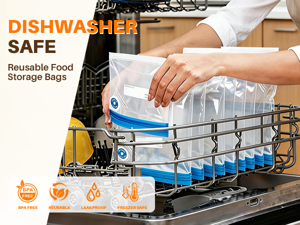 Vacuum Sealer Bags, 20 Reusable Vacuum Sealer Bags for Food
