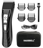 HAUSBELL Cordless Rechargeable Hair Clippers Kit, for Men, Women, &amp; Children, Adjustable 4-Positi...