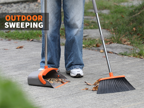 new broom and dustpan