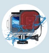 Waterproof Case with 4-Pack Dive Filters for GoPro Hero 13 12 11 10 9 Black