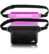 HEETA 2-Pack Waterproof Pouch, Screen Touch Sensitive Waterproof Bag with Adjustable Waist Strap ...