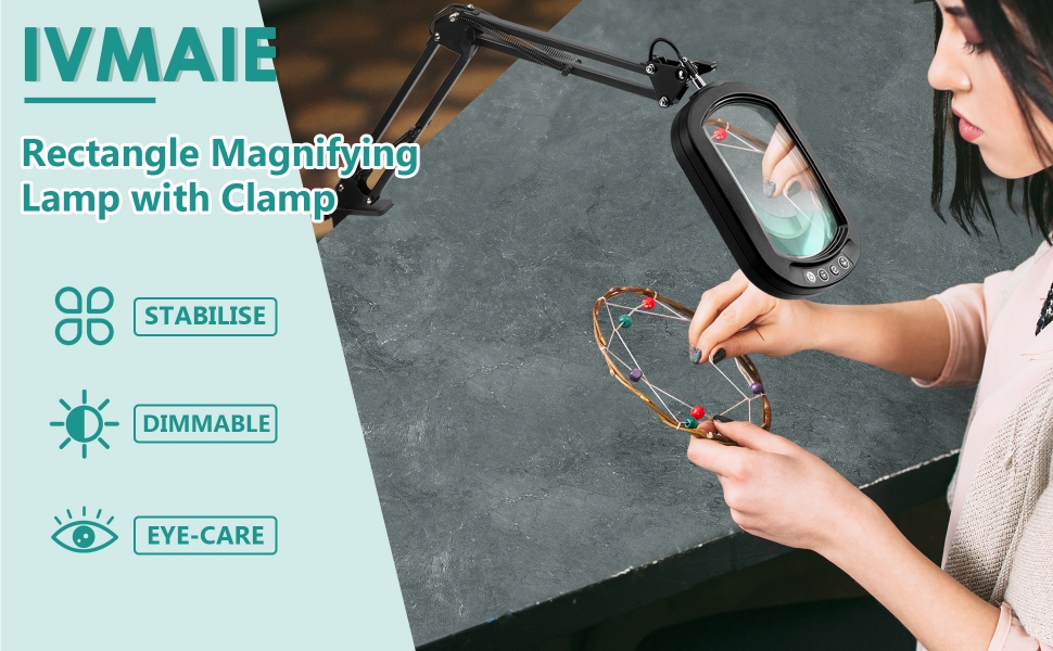 magnifying glass with light and stand