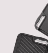 Cuisinel Cast Iron Griddle/Grill + Scraper/Cleaner - Reversible Pre-Seasoned 16.75