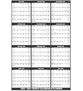 Yearly Wall Calendar 2026-2027 - Wall Calendar 2026-2027, Yearly Wall Planner with Julian Date, F...