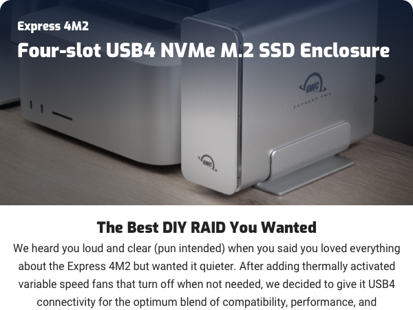 External Storage Enterprise NAS SAS SSD thunderbolt USB-C RAID SoftRAID NVME 4 DRIVE