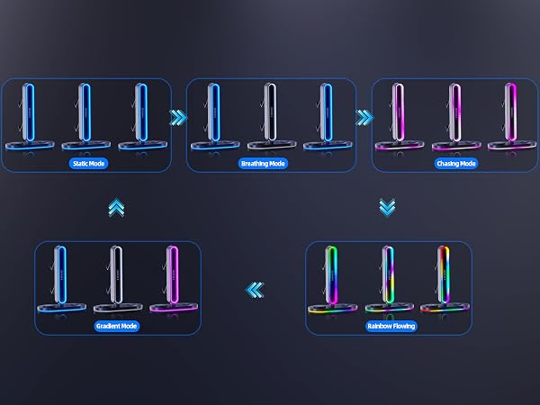 RGB Headphone Stand with Wireless Charging
