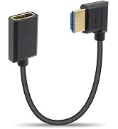 Duttek 8K Right Angle HDMI Extender Cable 1Ft, 48Gbps HDMI Male to Female Cable, HDMI Extension C...