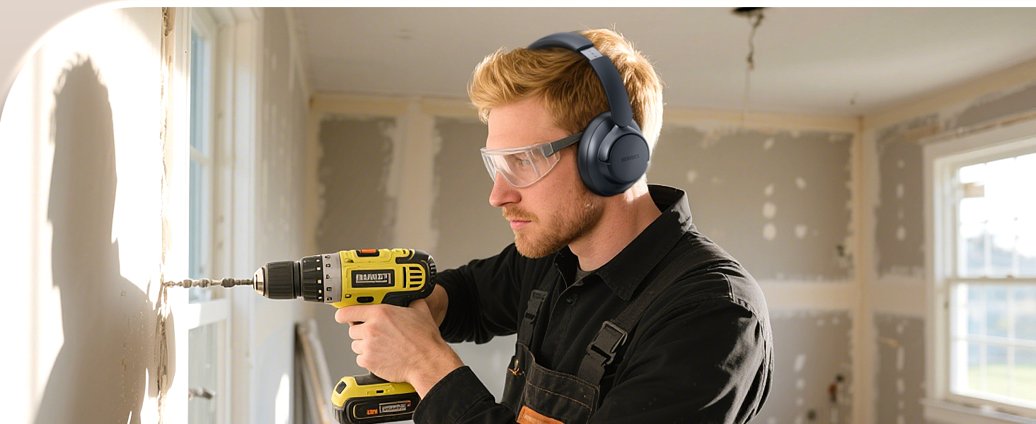 Bluetooth Headphones Wireless Headphones with Mic Noise Canceling Headphones