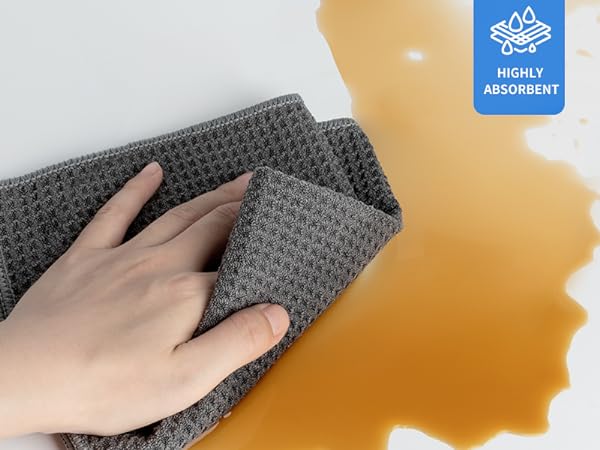MR.SIGA waffle pattern microfiber cloths, HIGHLY ABSORBENT