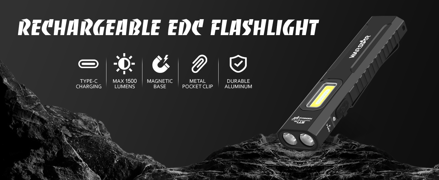rechargeable edc flashlight
