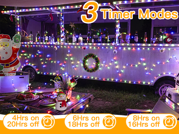 Christmas Decor Lights with 3 Timer Modes to Choose from