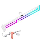 YEZriler GPU Support Bracket White RGB,Graphics Card Stand Brace Holder with Adjustable Length an...