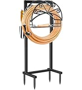 TomCare Garden Hose Holder Upgraded Water Hose Holder with Storage Basket 2 Tool Hooks Heavy Duty...