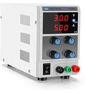 DC Power Supply Variable,Lab Bench Power Supply Adjustable 30V 5A 3 Digital Display,for Circuit T...