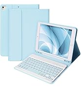 Keyboard Case for iPad 10.2" 9th 8th 7th Generation, with Detachable Bluetooth Keyboard and Penci...