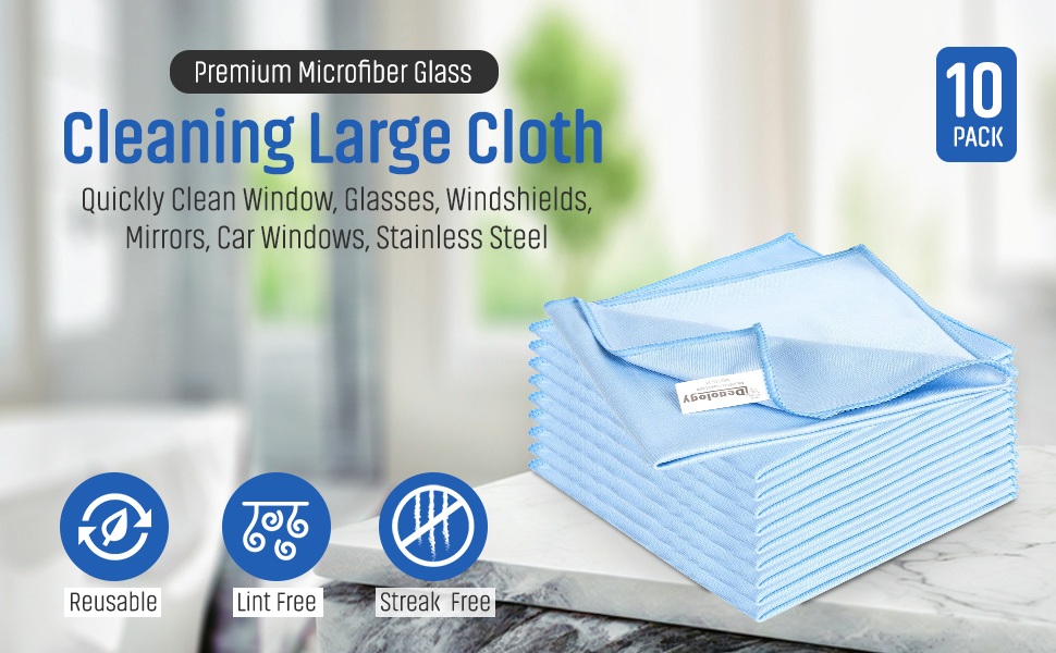 10 Pack Glass Cleaning Cloth
