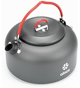 Alocs 1.4L Kettle Teapot, Portable Camping Coffee Pot, Hard-Anodized Aluminum Camping Kettle, Com...