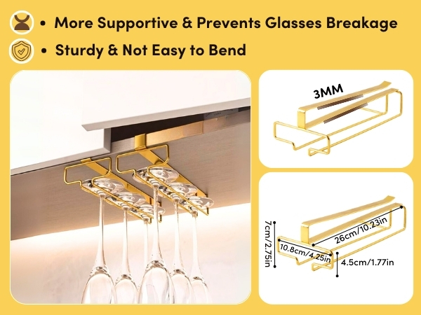 wine glass rack under cabinet metal wine glass holder hanger organizer stemwares racks hangers 