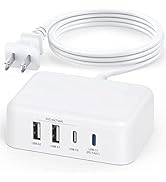 USB C Fast Charger, 45W Multiple Desktop USB C Charging Station Hub, 30W Dual PD USB C and QC USB...