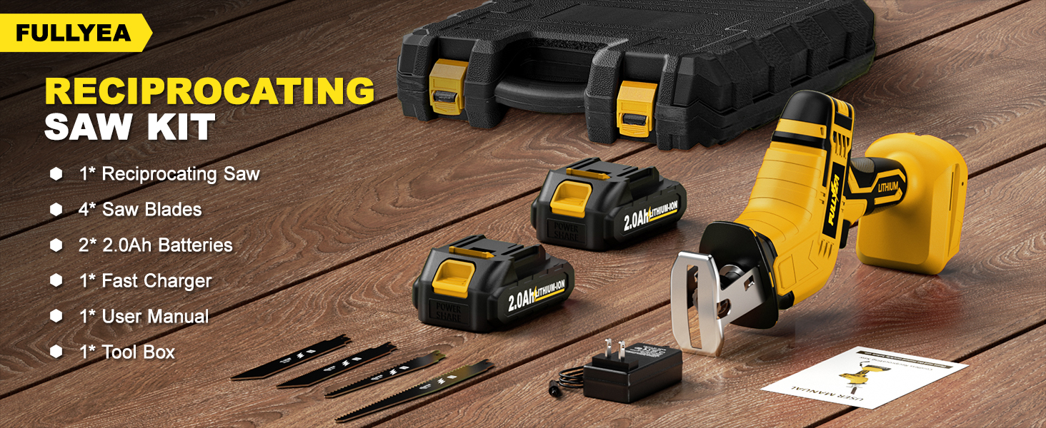 Battery Powered Reciprocating Saws for Cutting Wood PVC Pipe