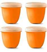 Preserve Mini Food Storage, Orange, 8 oz., Set of 4