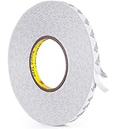 Double Sided Tape, 164FT Length, 0.39 Inch Width Thin Waterproof Mounting Tape, Easy Peel Off Two...