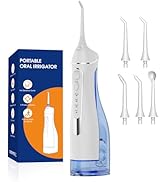 Water flossers for Teeth Pick, Portable Oral Irrigator Dental with 4 Modes 5 Jet Tips, IPX7 Recha...