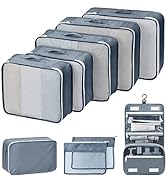 Easortm Packing Cubes for Suitcases 9 Set, Luggage Organizer Bags Travel Bags Organizer for Lugga...