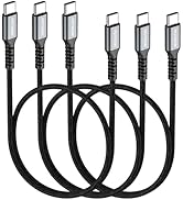 HOTNOW USB C to USB C Cable 1.5FT 3 Pack, Short USB-C 65W Fast Charging USB2.0 Cords for Samsung ...