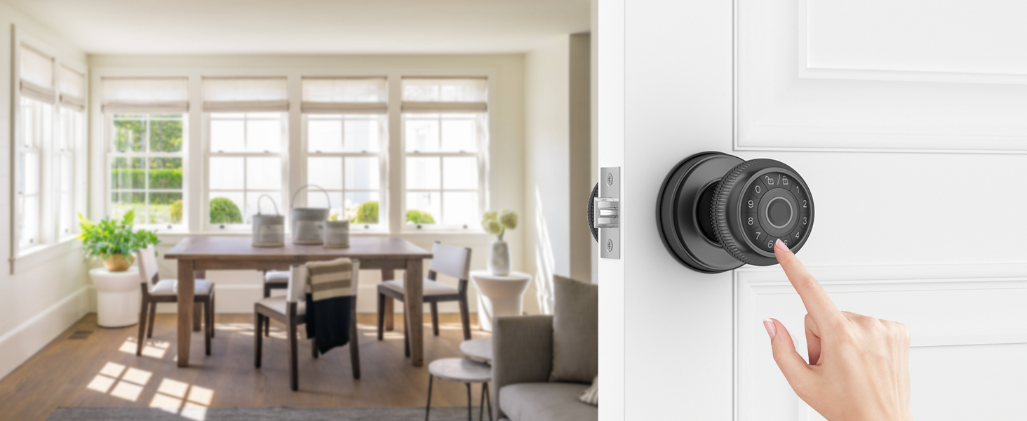Fingerprint door knob