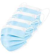 ZIYE 100/500 Pcs Disposable Face Masks, Breathable Mask 3 Layer with Nose Clip Elastic Earloop(Mu...